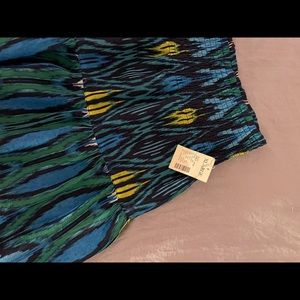 Tropical ankle length flare skirt new with tags